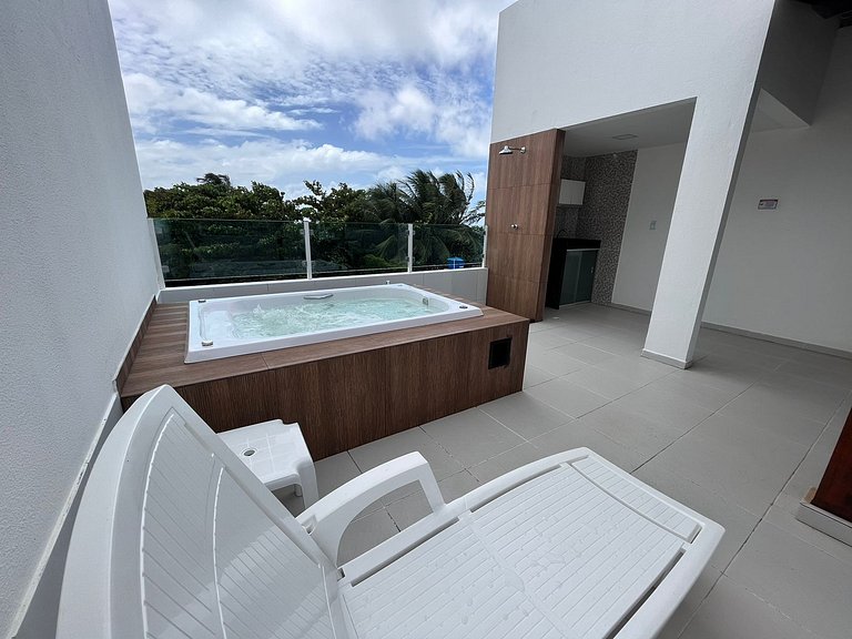 Cobertura com Jacuzzi em Maria Farinha. FLAT 202 Bloco Resid