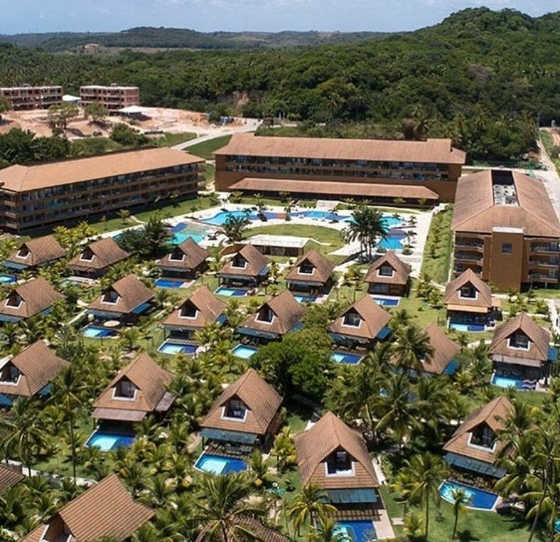 Flat Super Luxo com 2 quartos e vista incrível no Eco Resort